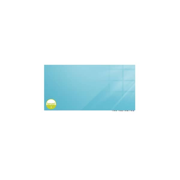 Aria Glassboard, 3 ft.Hx4W, 1/4", Blue, Glass, 36", 48", Blue